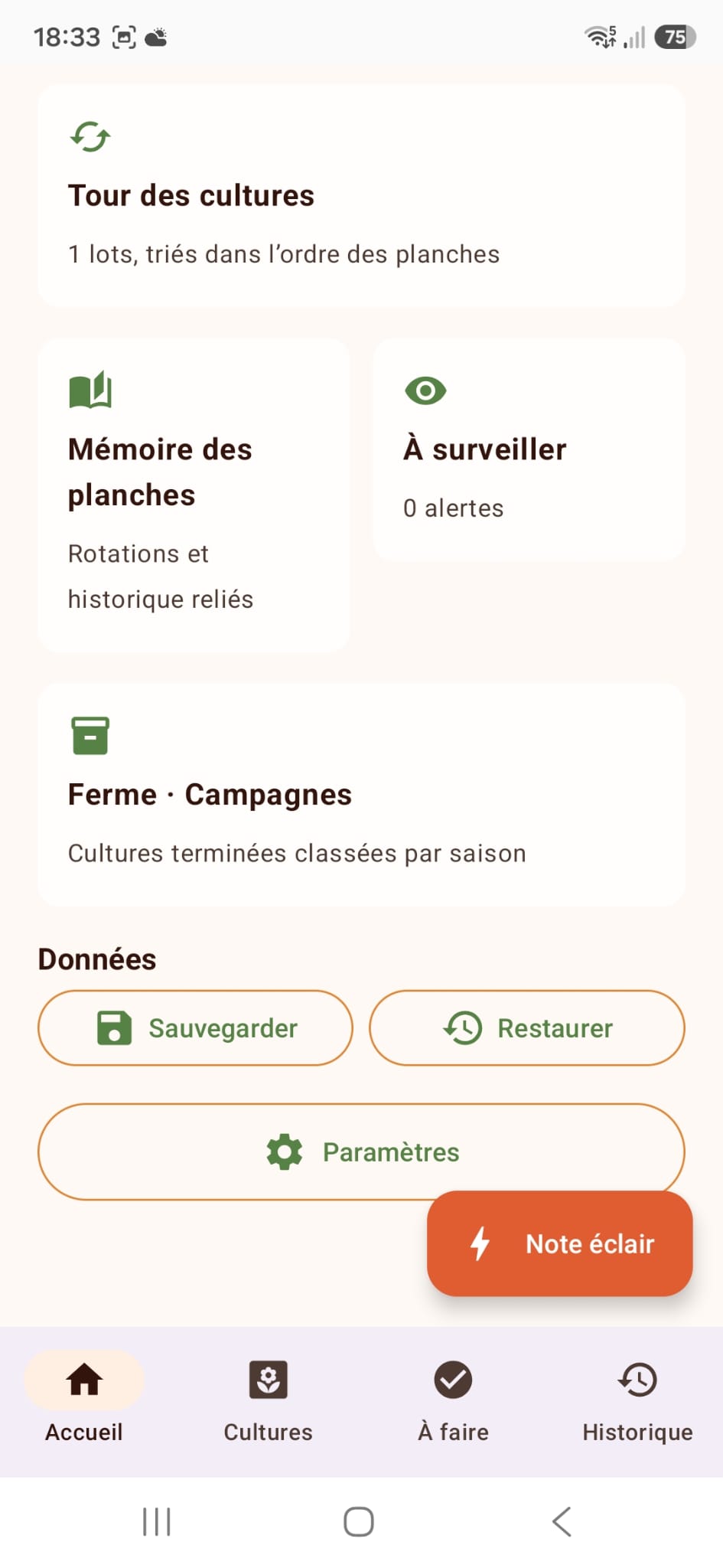 Accès aux campagnes, à la sauvegarde et à la restauration dans MémoCulture